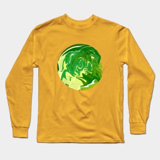 Green Liquify Long Sleeve T-Shirt